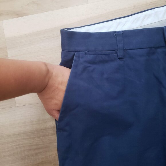 Express Straight Leg Trouser Pants Navy Blue Size 32 x 30 - Picture 3 of 10